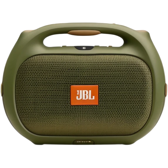 JBL Clip 4 portable speaker in camouflage pattern, simple iOS emoji style emoji