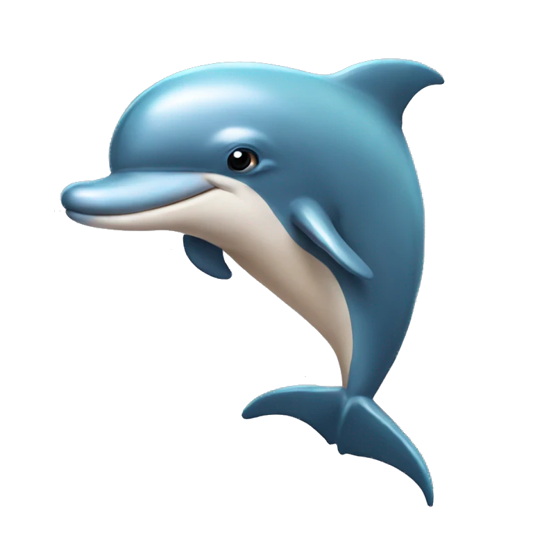 Dolphin wearing a Halloween sweater ￼ emoji