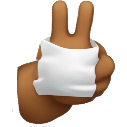 put out hand out the window while driving car emoji