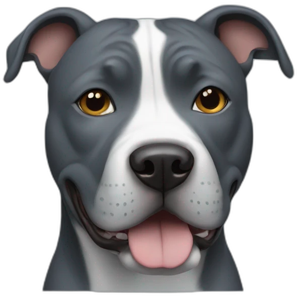 Blue Staffordshire terrier dog emoji