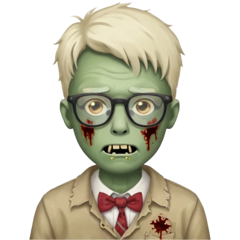 Zombie nerd emoji