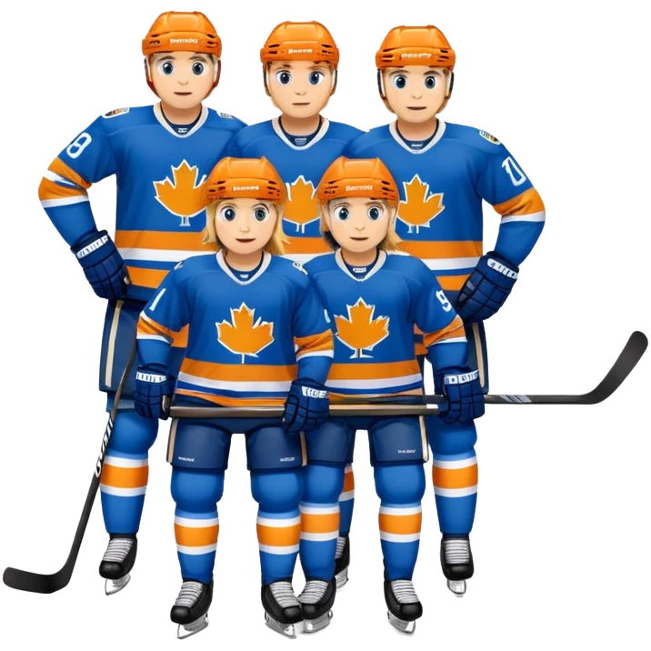 TAPPARA a hockey team from Finland Tampere. They wear blue and orange jerseys emoji