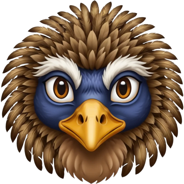 Emu face close up  emoji