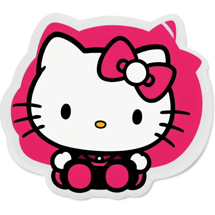 Hello kitty goth saying goodnight  emoji