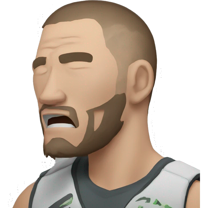 mma fighter holding his head in pain emoji