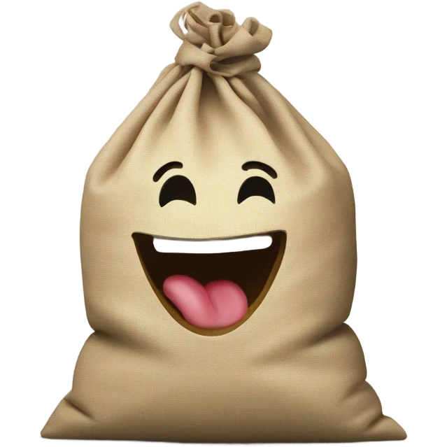 Smiley face with  sack coming out of mouth  emoji