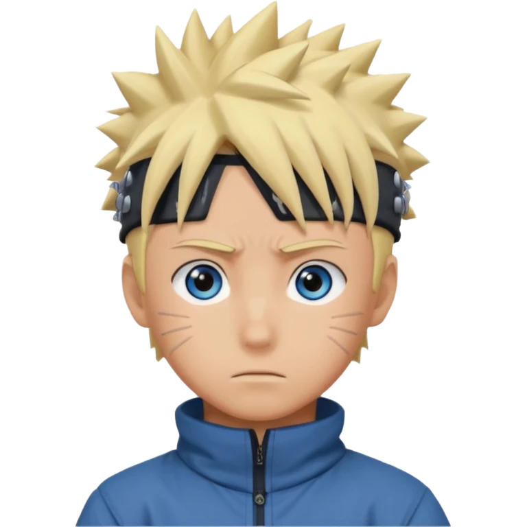Naruto Anime style boy head emoji