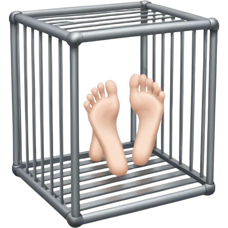 Feet in cage emoji