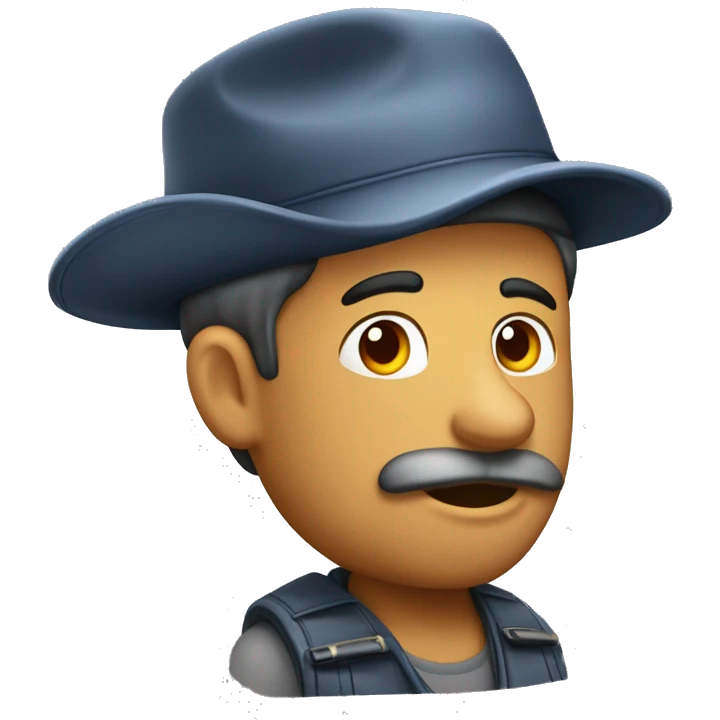 Hombre calvo con gorra emoji
