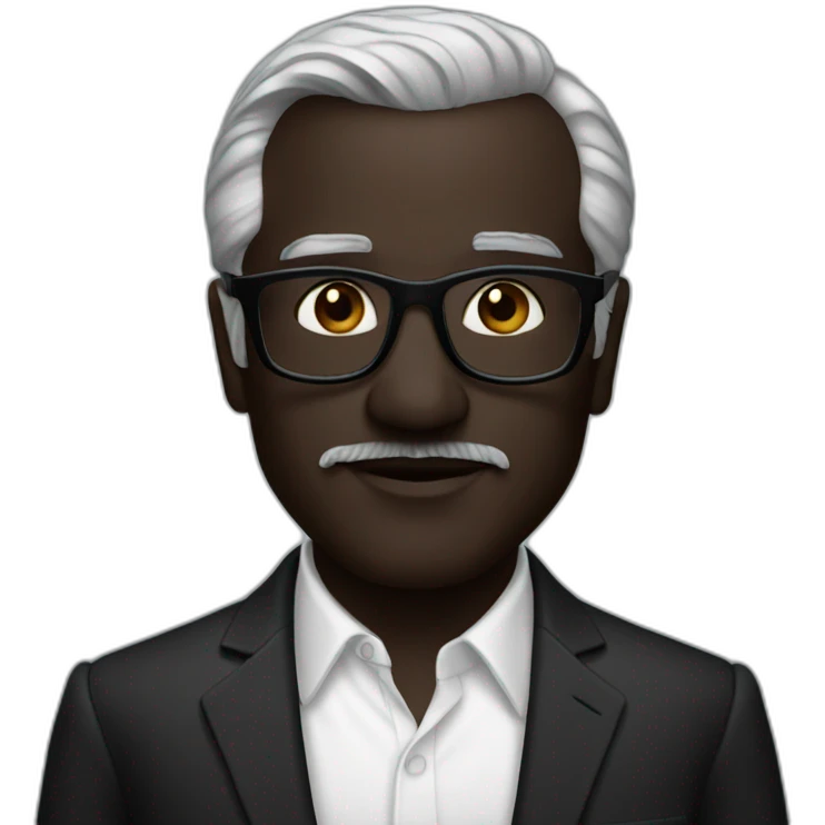 Martin Scorsese with a black skin emoji