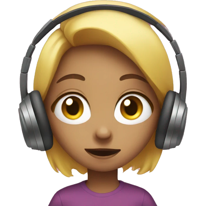 Girl trapped listening to music  emoji