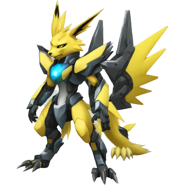 Renamon-Jolteon-Zeraora-mecha full body emoji