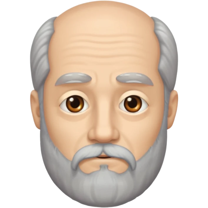 a man with small eyes and long grey beard emoji
