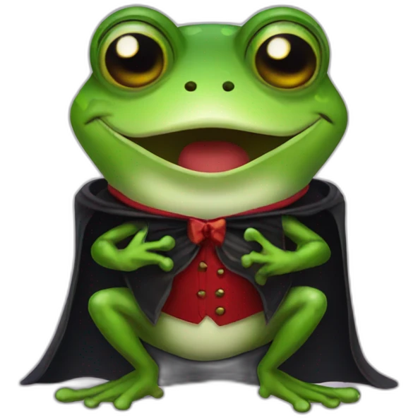 frog in vampire costume emoji