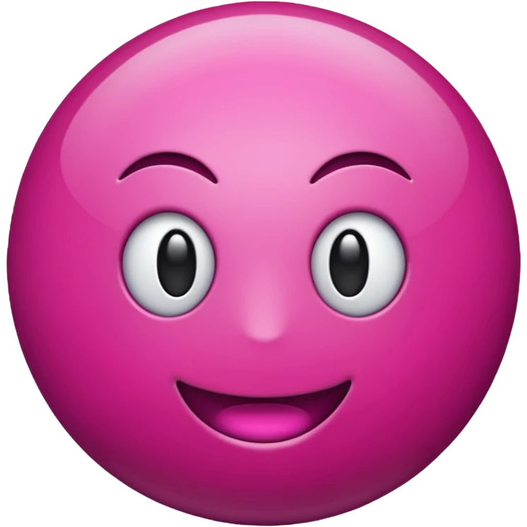 magenta color sphere, Negative : Emoji. emoji
