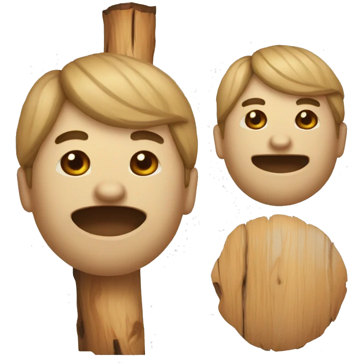 huevera de madera emoji
