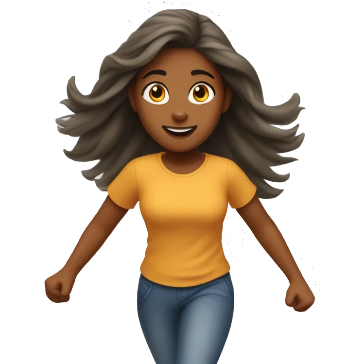 Girl who run with a shetland sheepdog emoji
