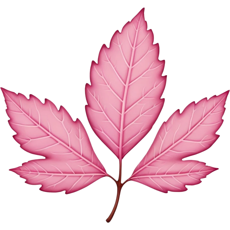 Pink leaf emoji emoji