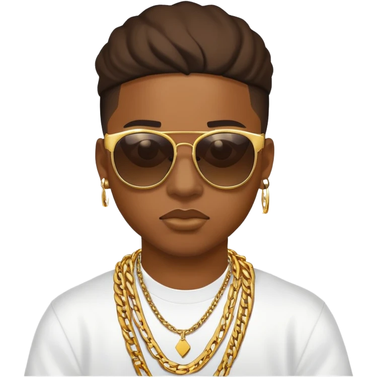 rapper with gold chains and sunglasses emoji