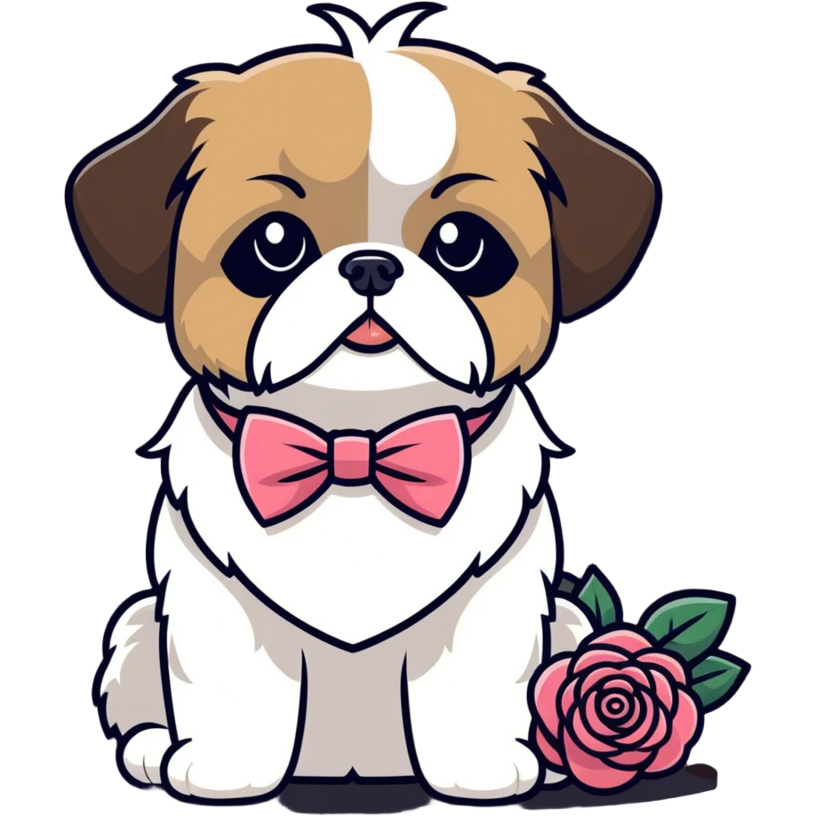 Shih Tzu dog on a date ￼ emoji