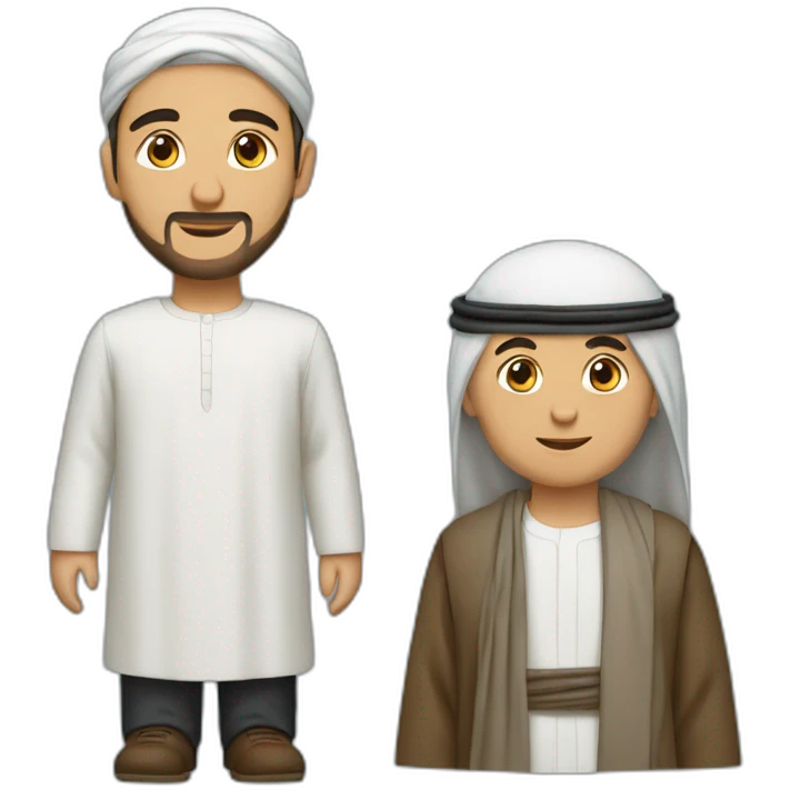 Un musulman et un juif ensemble emoji