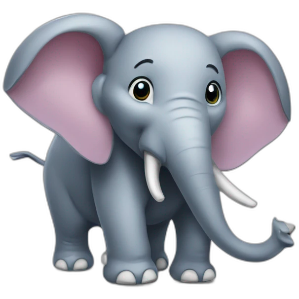 Éléphant sur souris emoji