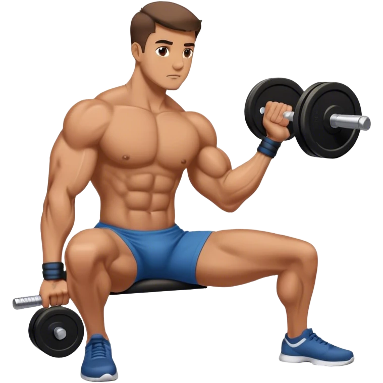 man weighted wrist curl emoji