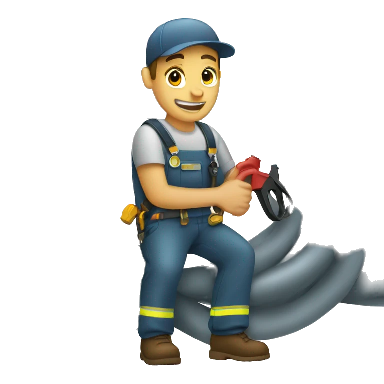 Mechanic with hoses  emoji