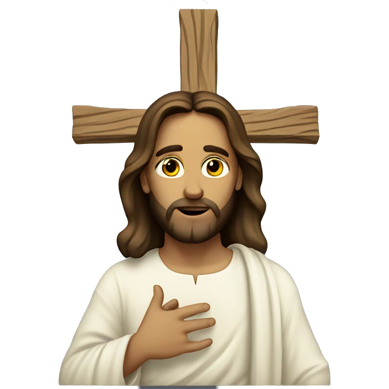 Jesus with a cross  emoji