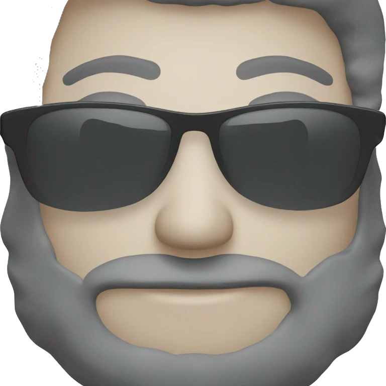 black sunglasses with a white glow emoji
