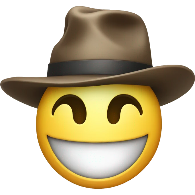Smiley face with a hat emoji