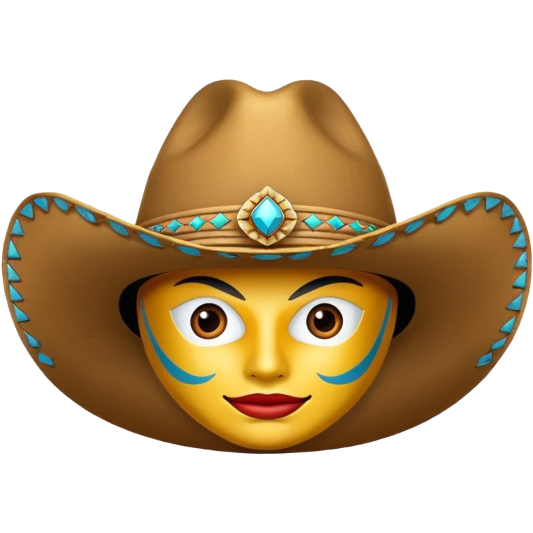 Sombrero vaquero pero sin cara emoji