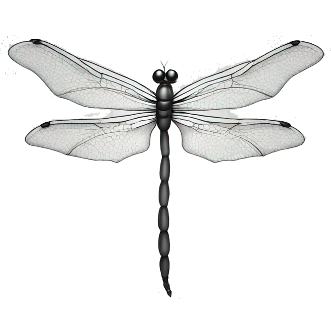 Elegant dragon fly icon made with line emoji
