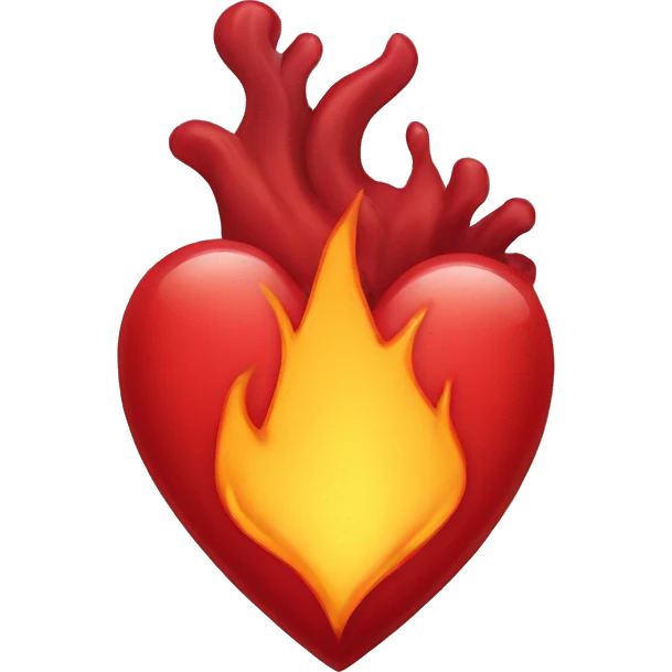 Heart with flames  emoji