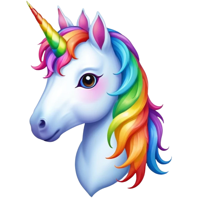Unicorn rainbow emoji