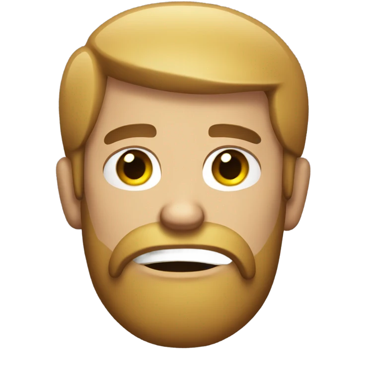Annoyed bearded man emoji