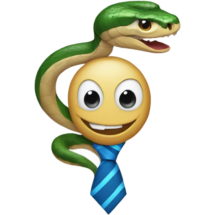 Snake wearing a tie emoji