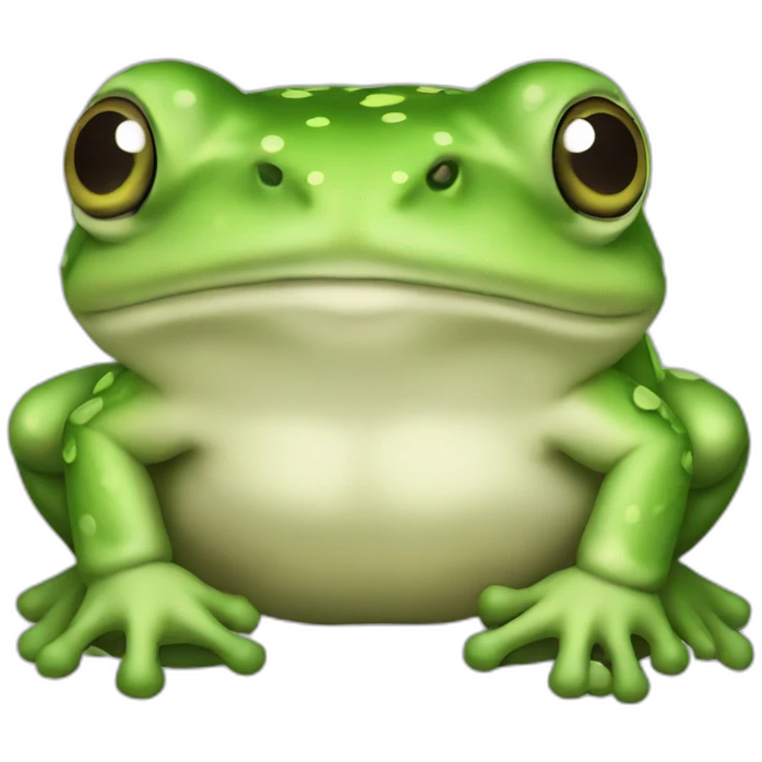 Pluggable green toad emoji