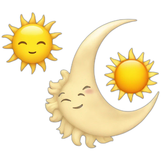 sun, wind and moon emoji