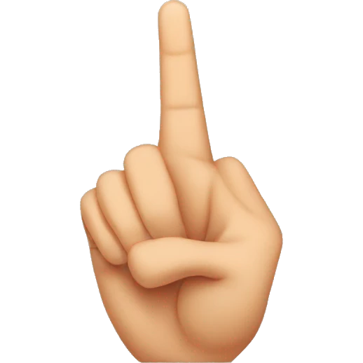 finger pointed up, but it's inception emoji