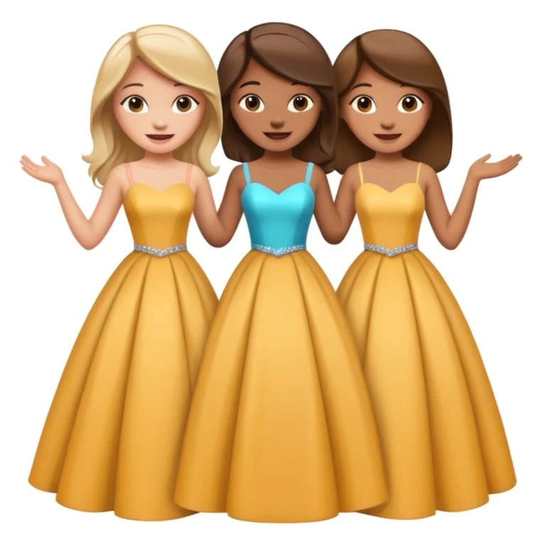girls in a prom emoji