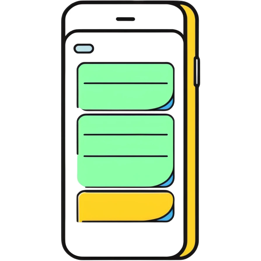 smartphone with schedule app interface emoji
