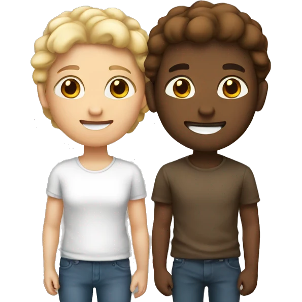 Two bestfriends one white one brown emoji