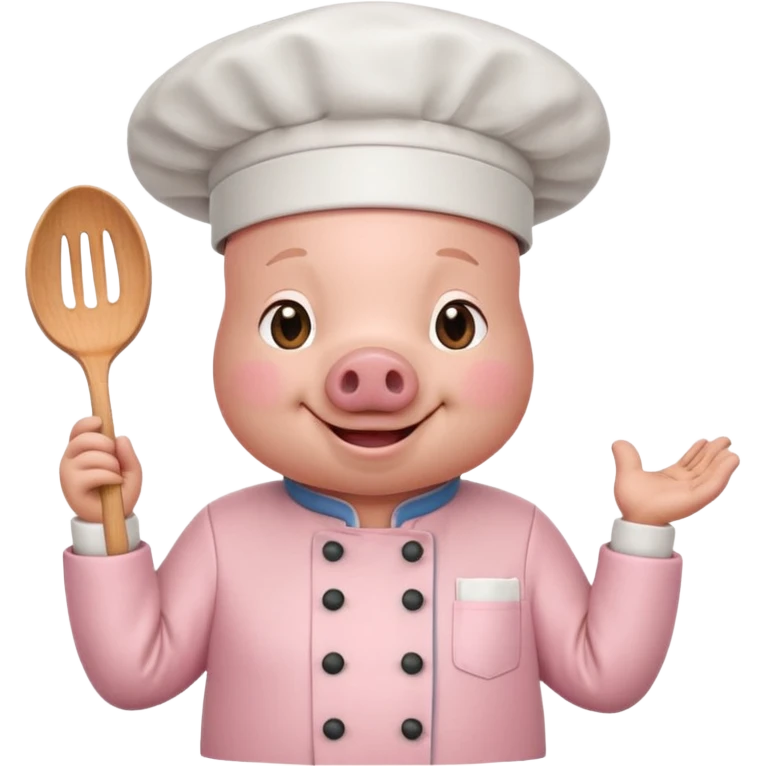 pink chef costume animal emoji