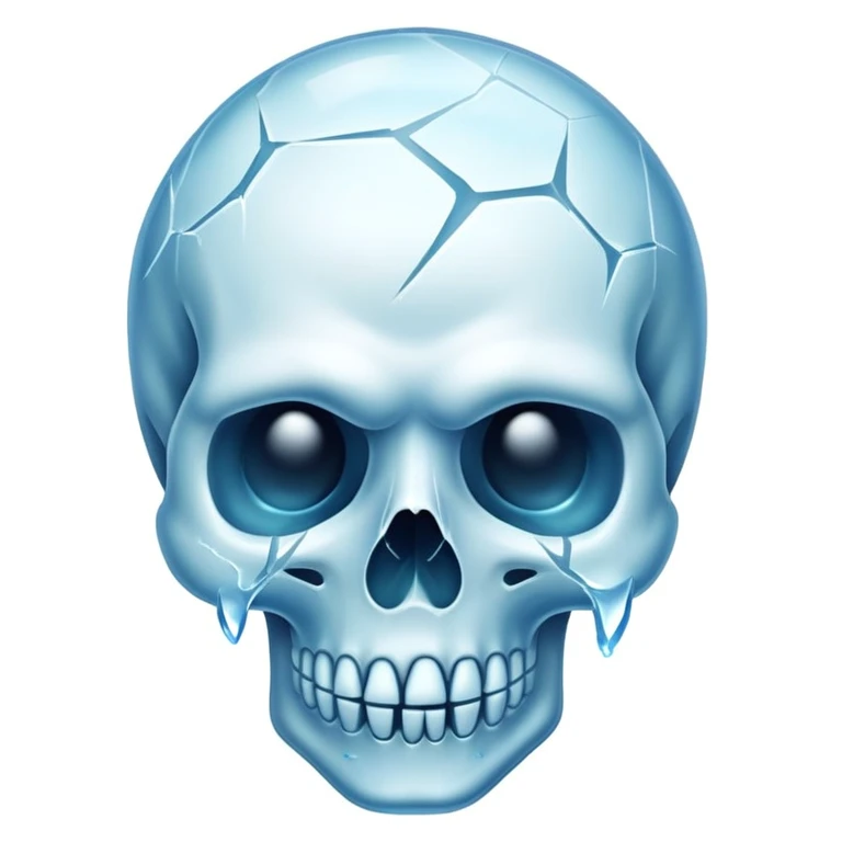Frozen skull emoji