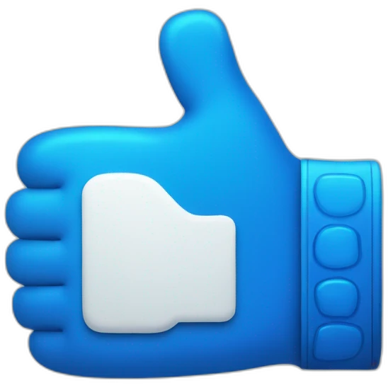 thumbs up blue medical glove emoji