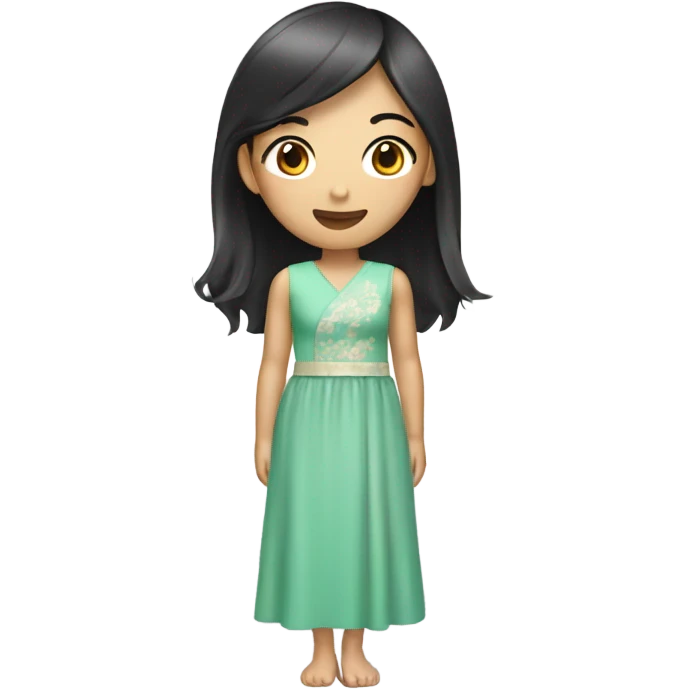 asian girl with dress  emoji