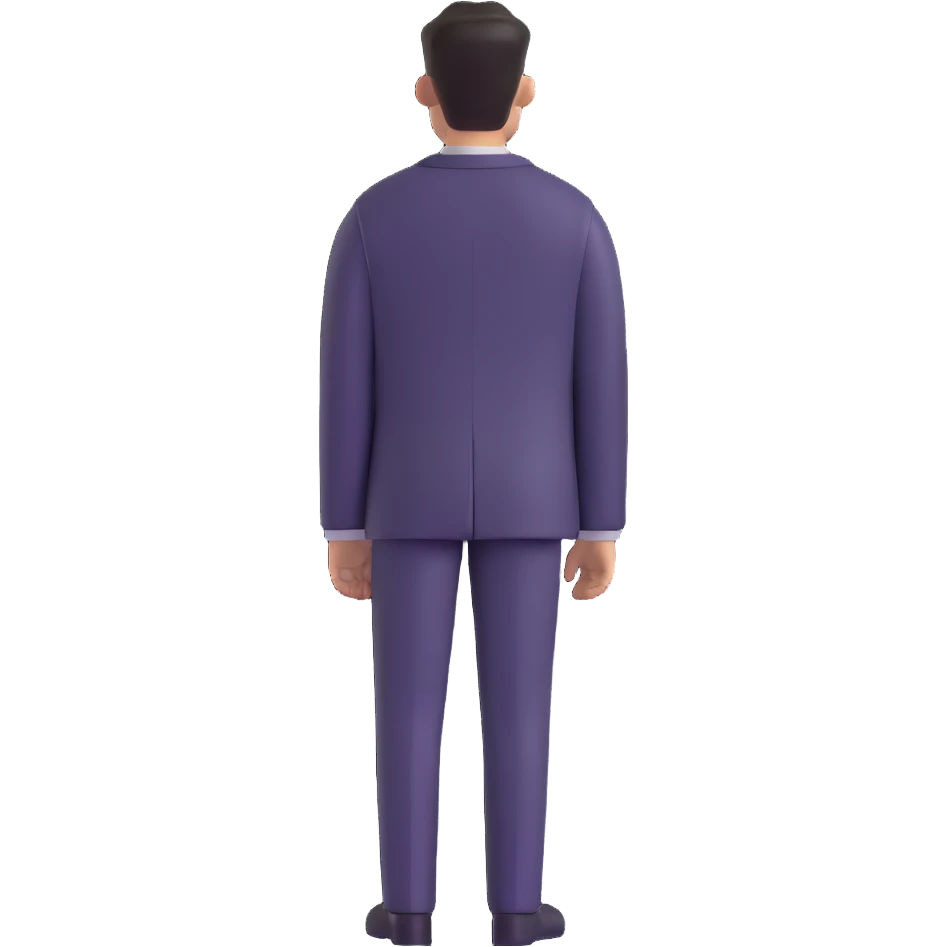 backside of a man 3/4 angle emoji