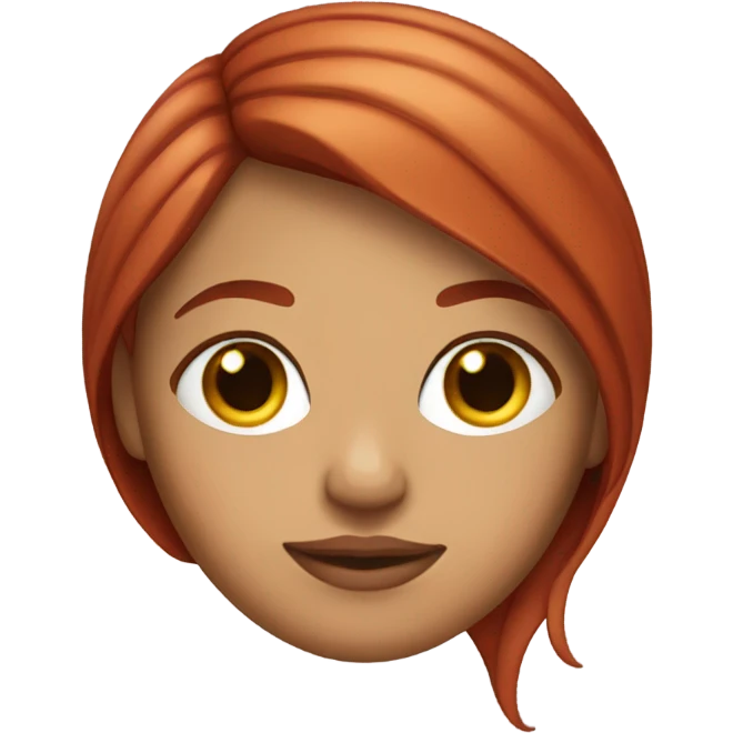 mexican girl with straight red hair and lashes emoji