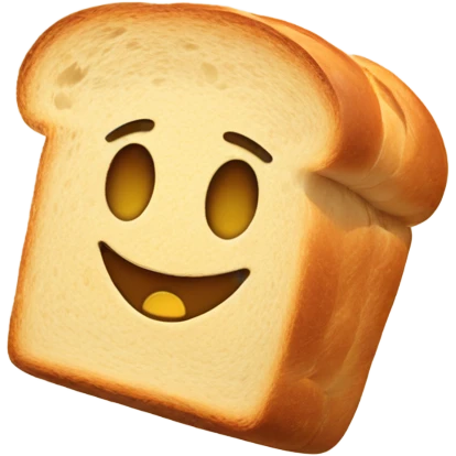 bread with smile face emoji